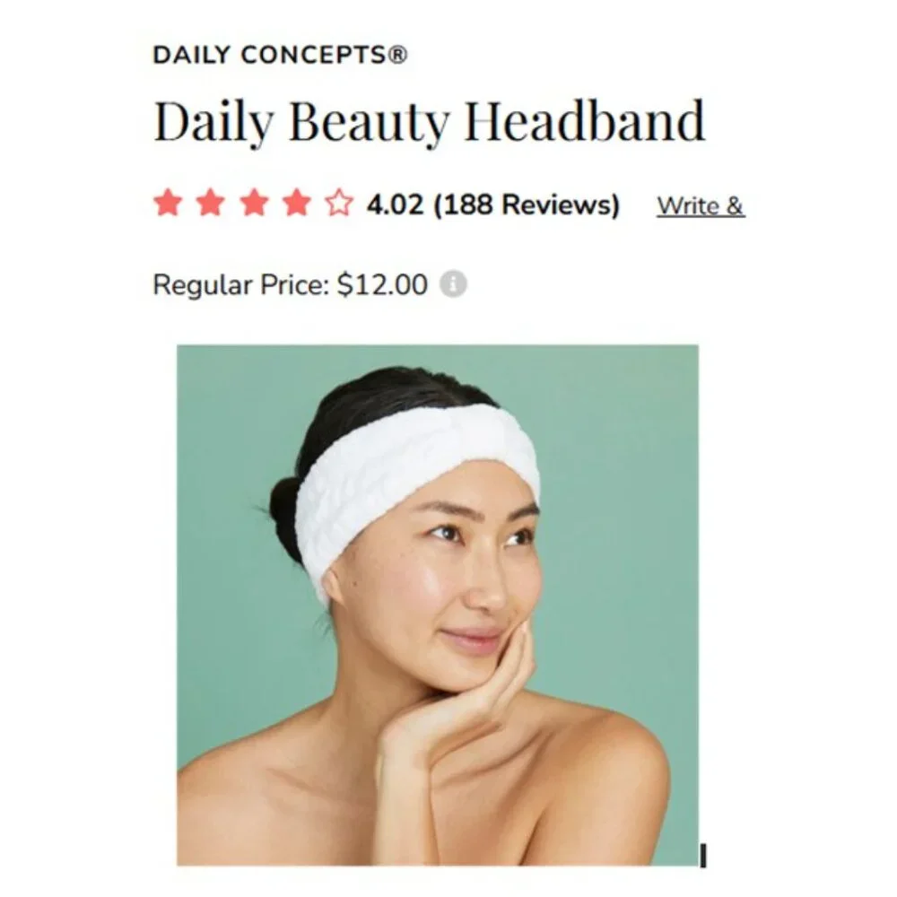 ZOE AYLA & DAILY CONCEPTS (2 Pack) Spa Headbands‎ (BOTH NEW, SEALED IN BOX)!